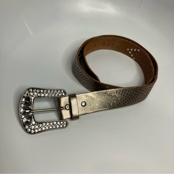 Miss Me studded leather belt size large - Picture 1 of 9